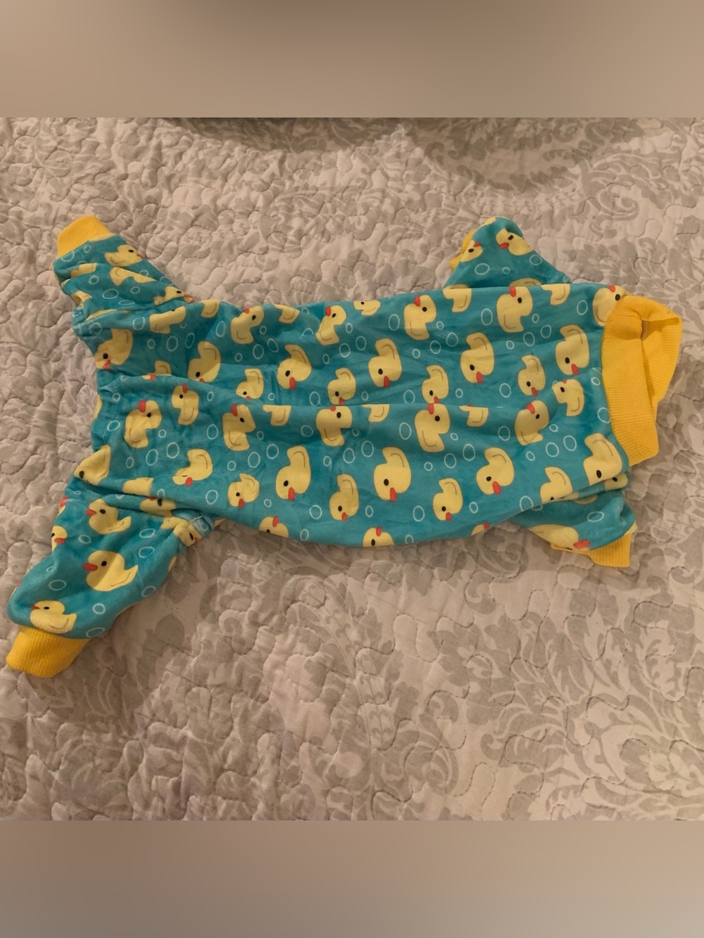 Unbranded Pet Blue Duck-Print One Piece Pajama